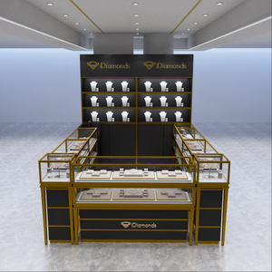 Black double-decker jewelry kiosk