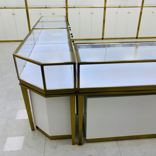 Titanium Gold Combination Set Jewelry Display Cabinet