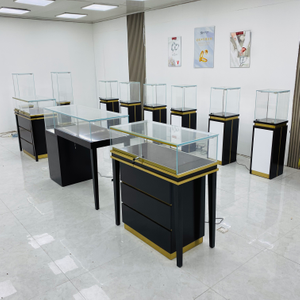 Glass Display Cabinet with Light Strip