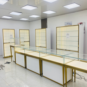 Wooden Base Jewelry Display Cabinet