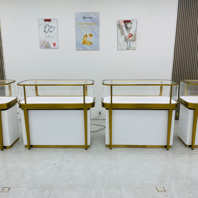 Champagne Gold Jewelry Display Cabinet