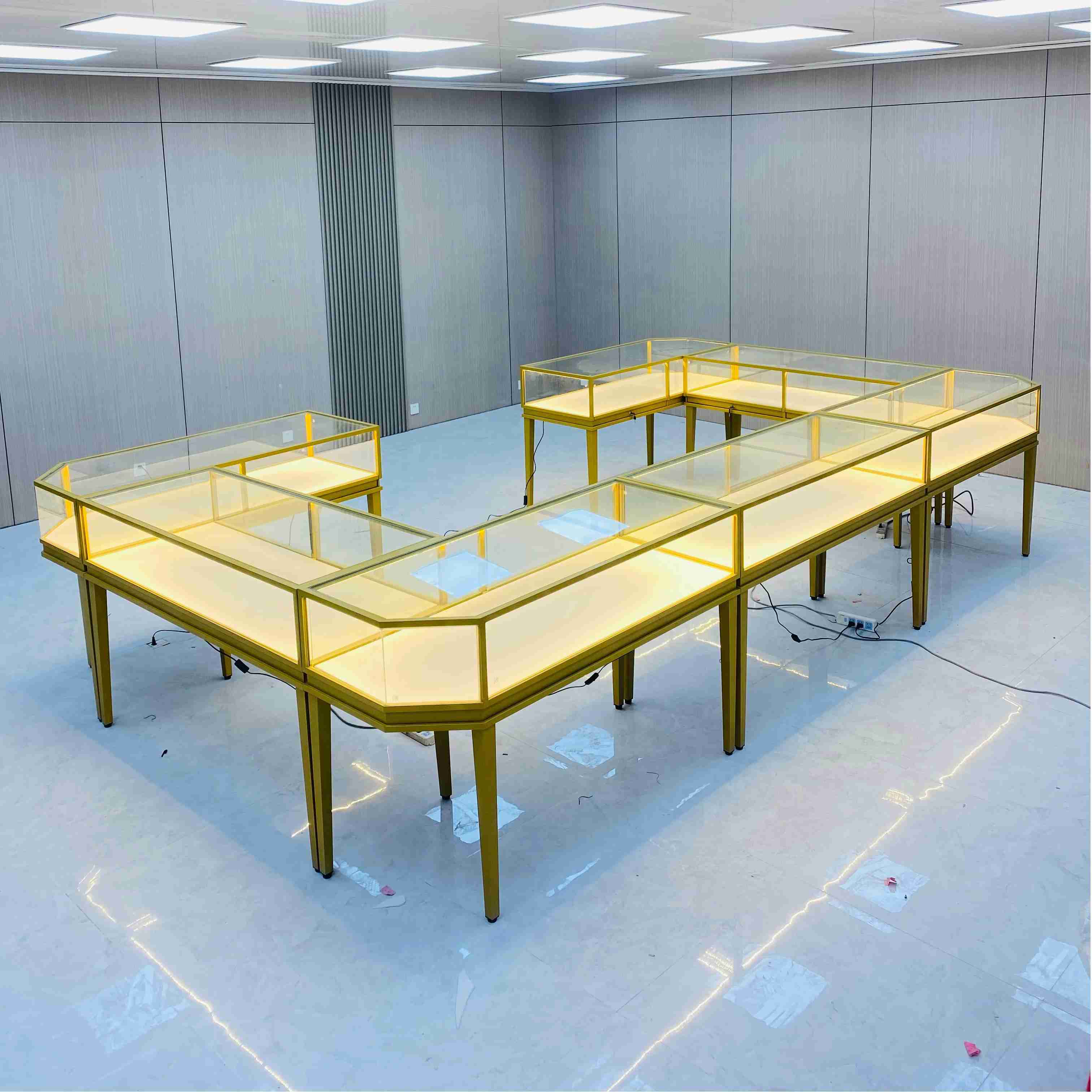 Jewelry display cabinet structural frame engineering